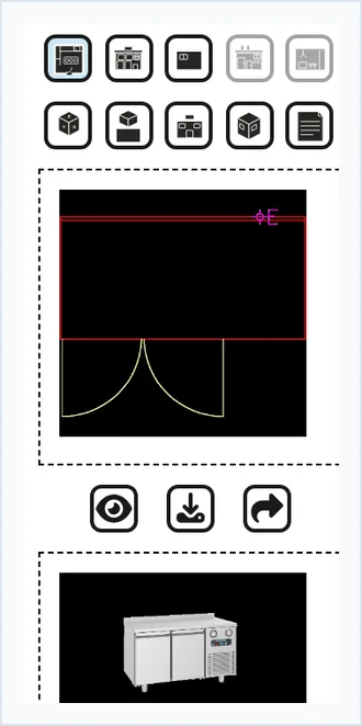 UDesign Engine file preview for a Foodservice equipment product